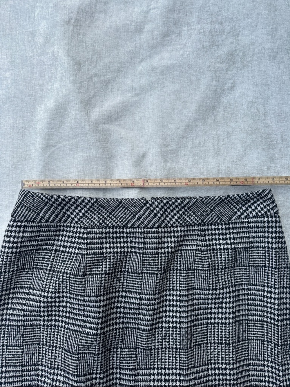 Chadwicks of Boston Black & White Glen Plaid Pencil Skirt Women's Size 16 Wool - Picture 5 of 8